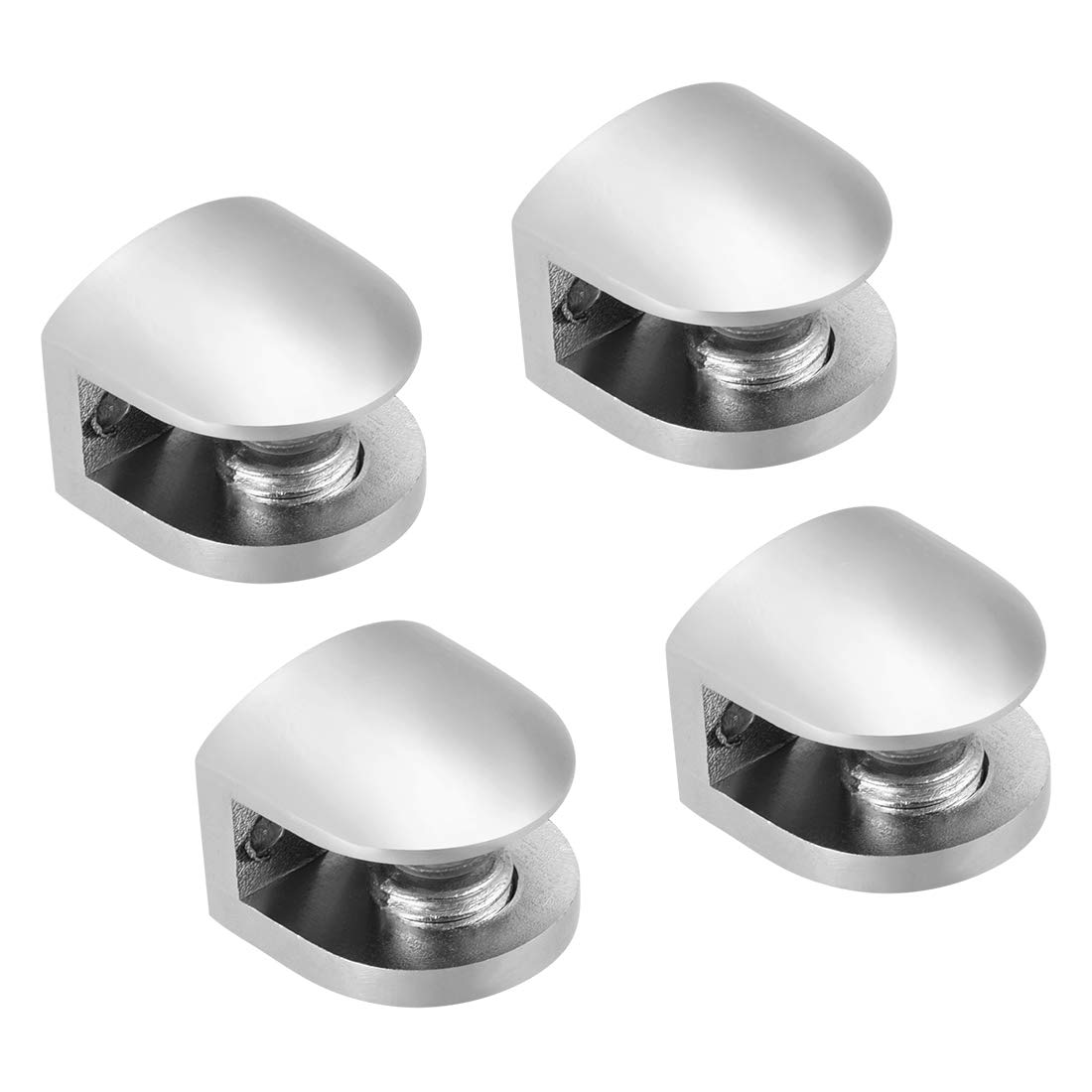 Sourcingmap Glass Shelf Support Zinc Alloy Clip Holder for 5mm-8mm Thickness 4pcs