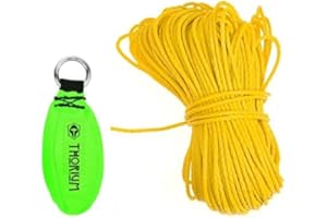 THORIUM Slingshot Launcher Arborist Throw Weight Bag Pouch Set Kit - Bright Green 16oz / 450g Complete with Bonus 150' / 45m 