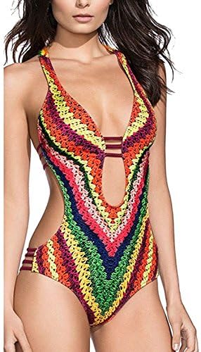 Summer Womens Sexy Floral Print One Piece Swimsuits Hollow out Bathing Suits High Waisted Swimwear Bikinis Monokini Beachwear