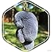 RitzyBay Handmade Rex Rabbit Fur Bunny Keychain with RitzyBay GiftBox (Small, LightGrey)
