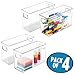 mDesign Plastic Office Storage Bins with Handles, 10