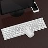 Wireless-Rechargeable-Keyboard-Mouse-Jelly-Comb-KUS015F-24G-Full-Size-Ultra-Slim-Keyboard-Mouse-Set-Combo-QWERTY-UK-Layout-for-PC-Computer-Laptop-Silver-and-White Wireless Rechargeable Keyboard Mouse, Jelly Comb KUS015F 2.4G Full Size Ultra Slim Keyboard & Mouse Set Combo QWERTY UK…