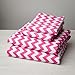 Where the Polka Dots Roam Twin Size Bed Sheets Pink Chevron Print 3 Piece Set │ Unisex, Flexible Microfiber, Durable, Wrinkle-Resistant Bedding │ Boys, Girls, Baby, Kids, Toddler, Teen
