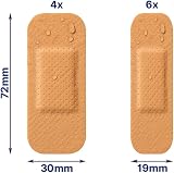 Elastoplast Water Resistant Plastic Plasters 10 x 10 - Tan - 10 Strips view 2