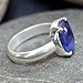 55Carat Genuine Blue Sapphire Silver Ring For Men 6 Carat Oval Birthstone Size 4,5,6,7,8,9,10,11,12,13