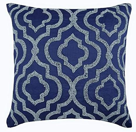 Amazon Com Luxury Royal Blue Euro Pillow Shams 26x26 Inch 65x65