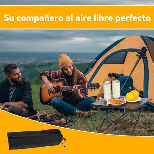 Unicame Mesa de Camping Plegable Pequeña,Mesa Plegable pequeña,con Tablero de Aluminio,para Acampar,Exteriores, Playa, Jardin, Barbacoa, Picnic,Senderismo(40Dx 35Wx 29H CM)