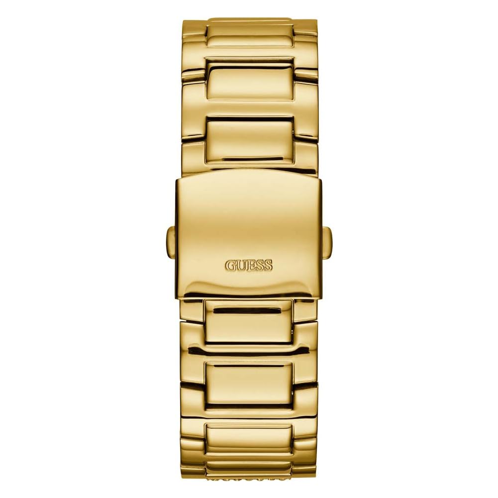 GUESS Stainless Steel Gold-Tone Crystal Embellished Bracelet Watch