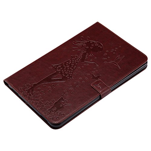 Funyye Magnetic Flip Closure Case for Samsung Galaxy Tab A SM-T580,Luxury PU Leather Wallet with Credit Card Holder Slots Soft Silicone Ultra Thin Case for Galaxy Tab A 10.1(SM-T580/SM-T585),Brown - Thumbnail 6