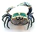 Blue Crab Enameled Jeweled Box, Package Includes a Tropical Magnet