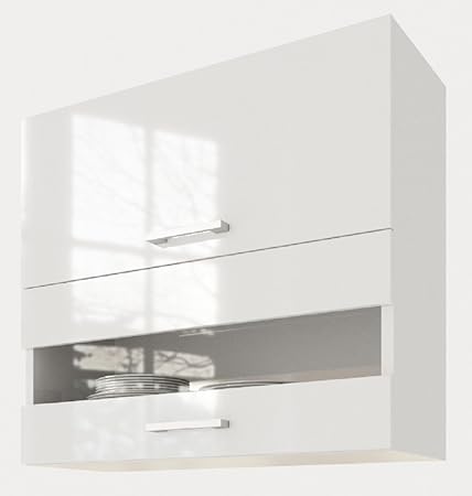 80 cm Hängeschrank für die Küche 'Alina“ (1001) (Weiß-lackiert)