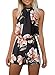 Women's Floral Printed Summer Dress Romper Boho Playsuit Jumpsuits Beach 2 Piece Outfits Top with Shorts A Black