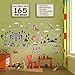 Dragon Reusable Kids Decorative Peel & Stick Wall Decals - Art Decore (165 Decals!)