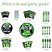 WERNNSAI Video Game Party Tableware Set - Game Theme Party Supplies for Boys Game Players Geeks Includes Cutlery Bag Table Cover Plates Cups Napkins Straws Utensils Serves 16 Guests 146 PCS