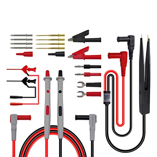 Premium Test Leads Set, Digital Multimeter Leads Kit Multimeter Probes Electronic Multimeter Test Leads with SMD Clips, Alligator Clips - Thumbnail 4