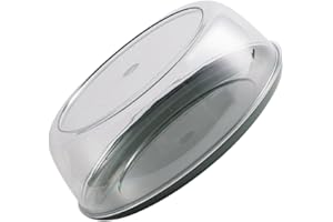FUNNETOYU Splatter Microwave Cover Transparent Stackable Insulated Plastic Food Tent Cover Large Preservation Dish Protector 