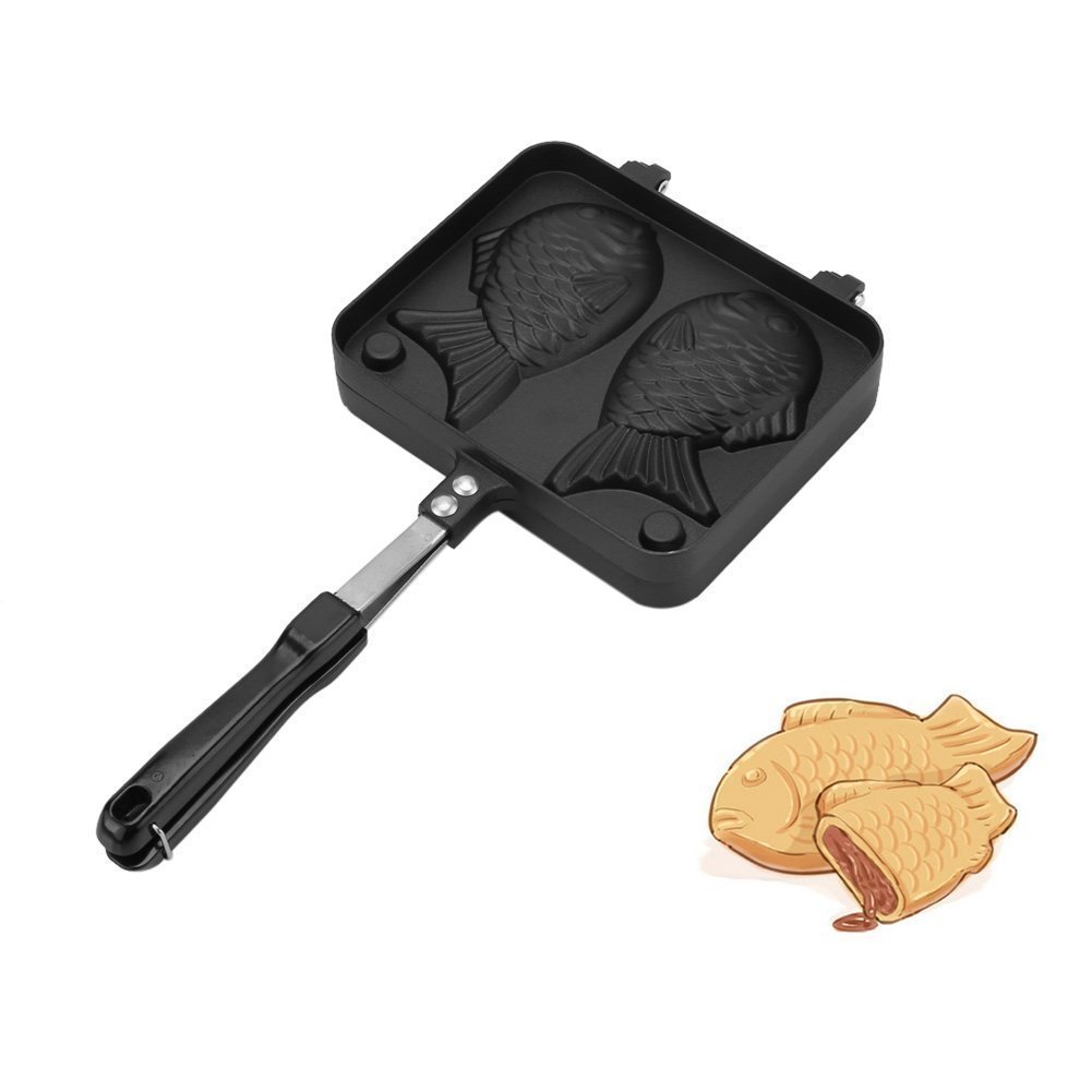 Yosoo Taiyaki Fish-Shaped Cake Maker Non-Stick Bakeware Waffle Maker Pan Aluminium Alloy Mold