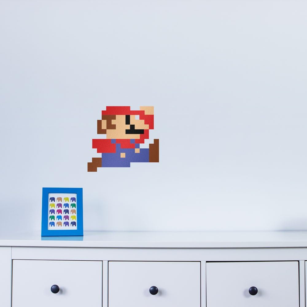 Amazon Com 8 Bit Mario Vinyl Wall Art Sticker Home Kitchen