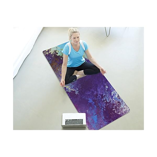 Heathyoga Synergy Yoga Mat Non Slip Hot Yoga Mat, Mat 2in1 Lightweight & Optimal Cushioning 72"x