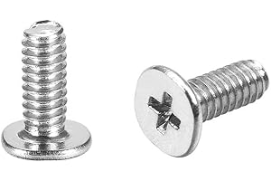 uxcell M2x5mm Phillips Screw Fastener Silver Tone 3.8mm Dia Screw Head for Laptop PC TV Fan Switch 100pcs