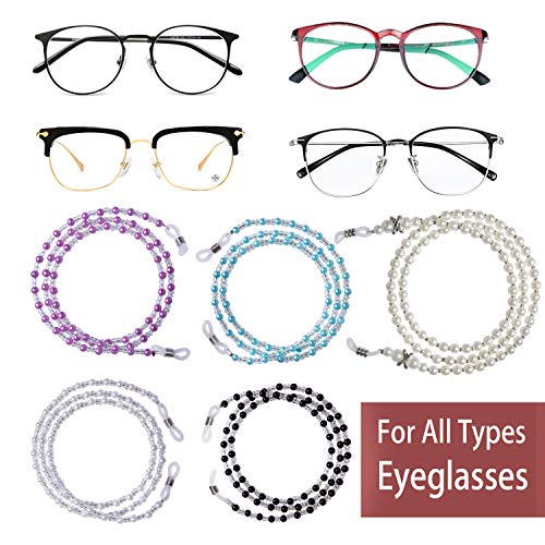 Leyaron 10 Pack Eyewear Retainer Sports Sunglass Holder Straps Eyeglasses String (Bead eyeglass chains)