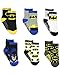Batman Boy's 6 pack Socks with Grippers (2T-3T, Black/Multi)