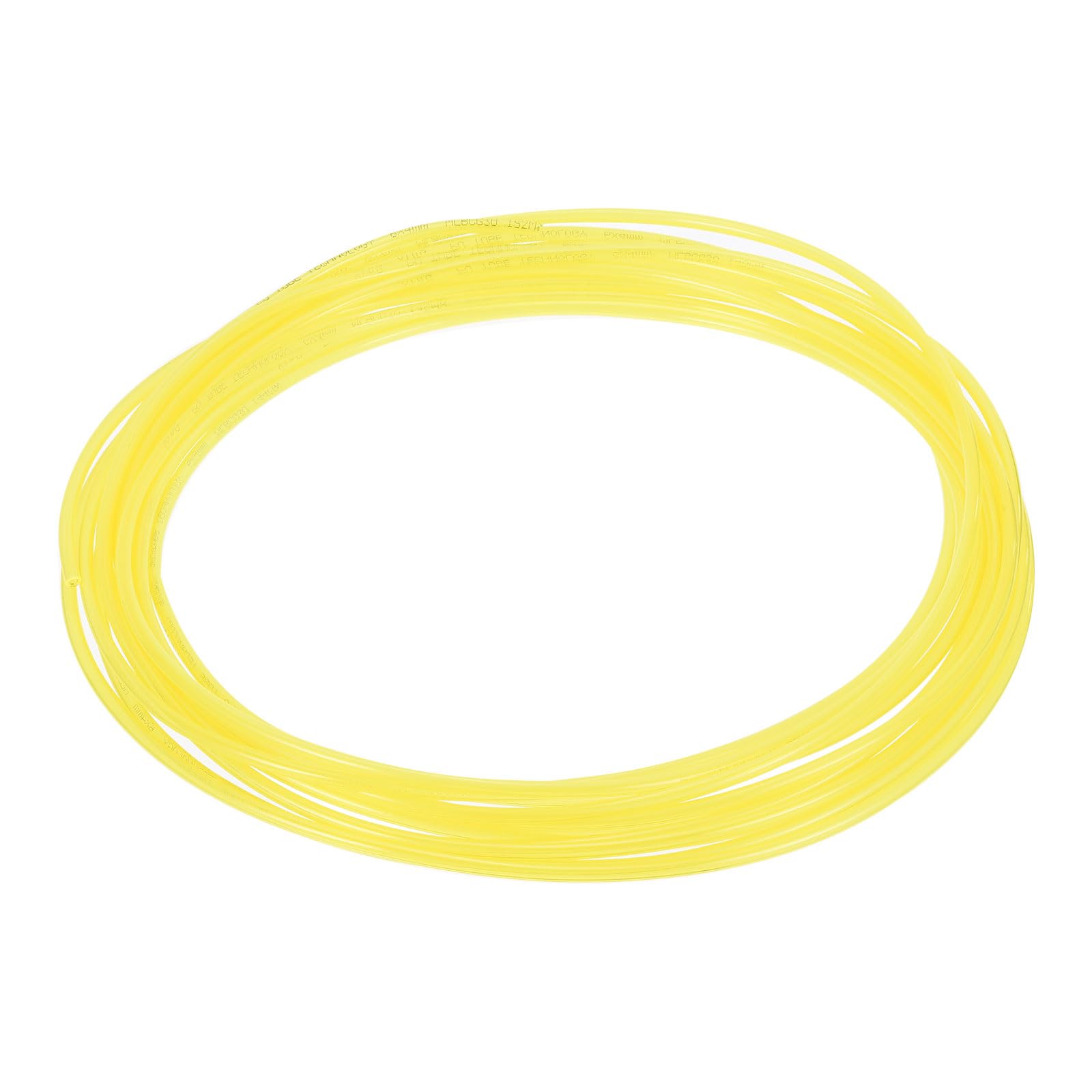 Rebower PU Air Tubing Hose, 6mm x 4mm Yellow, 12m/39.4FT, 1pcs