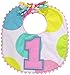 Mud Pie Baby-Newborn First Birthday Girl Bib, Polka Dots, 0-12 Months