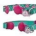 Blueberry Pet Pack of 2 Cat Collars, The Floral Power Relaxing Jungle Green Adjustable Breakaway Cat Collar for Girl & Boy with Bell & Detachable Flower, Neck 9