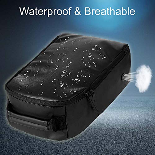 AGSDON Golf Shoe Bag, Premium Zipped Sports Bags Shoes Case - Black