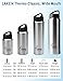 Laken Thermo Classic Vacuum Insulated Stainless Steel Wide Mouth Water Bottle with Screw Cap, 25 Oz, Black