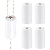 Pangda 5 Pcs Breakaway Blind Pull Cord Knobs Anti Strangulation, White | Cord Condenser Compatible with All Horizontal Blinds, Safe for Households with Pets, Replacement Pulls Condenser for 4 Cords