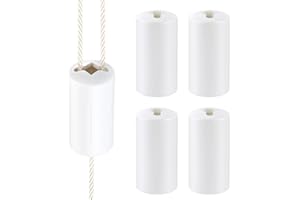 Pangda 5 Pcs Breakaway Cord Condensers Anti Strangulation Design Window Blinds Pull Cord Safety Baby Proof Compatible with All Horizontal Blinds for Households with Young Kids and Small Pets (White)