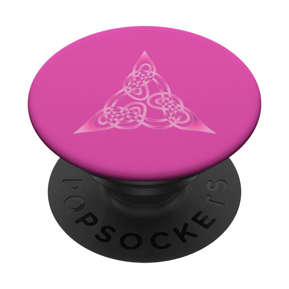 Triangle Knot With Doubled Threads Pink PopSockets Swappable PopGrip
