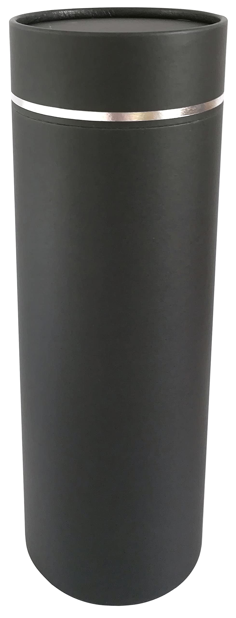 Charcoal Black Scatter Tube for Ashes – Biodegradable Cardboard Cremation Urns (Medium)