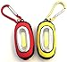 【2 Pack】Elecrainbow Magnetic Pocket Key Chain Flashlight/ COB Super Brightness with Carabiner, Red & Yellow