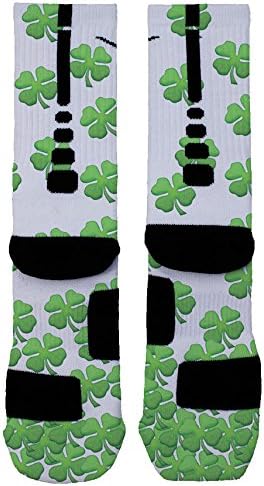 St Patrick's Day Clovers Custom Designed Nike Elite Socks - Medium (6-8)
