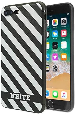 Luxury Cool Street Fashion Case for iPhone 7 Plus and 8 Plus : Supreme Flexibility with Durable Designer Protection - Bumper | Skin | Compatible with 5.5" iPhone 7 Plus & 8 Plus only (White/Black)