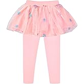 Peacolate Little Girls Footless Leggings Lace Ruffle Tutu Skirt Pantskirt 2-8T