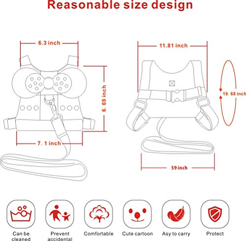 image for Idefair Kids Harness, Kid Leash Anti Lost Belt Harness Safety Walking 