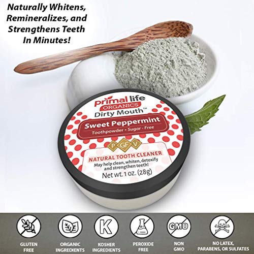 Primal Life Organics | Dirty Mouth Organic Tooth Powder | Gently Polishes, Whitens, Re-Mineralizes,  - //medicalbooks.filipinodoctors.org