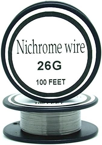 Nichrome wire36g 34g 32g 30g 28g 27g 26g 24g 22g 20g Gauge 100 FT 0.2mm Resistor AWG Resistance (26Gauge/100Feet)