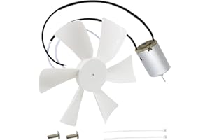 LIUTAOWMX 6’’ RV Vent Fan Motor & Fan Blade Replacement, 12V D-Shaft RV Vent Motor Compatible with Heng's, Elixir, Jensen, Jayco,Toyota Dolphin RV