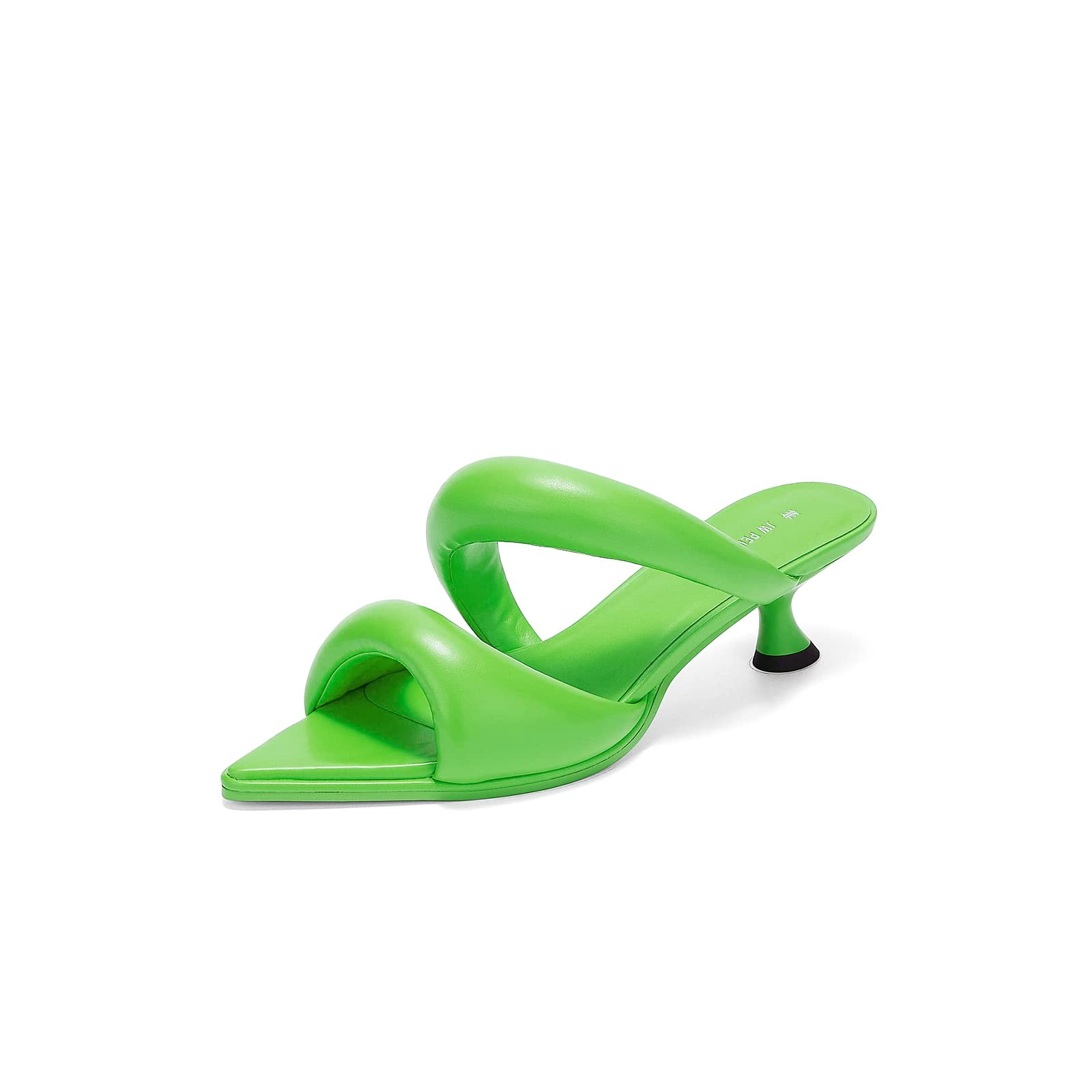 JW PEI Women's Sara Mule Heeled Sandals - Neon Green