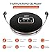 Portable CD Player, HOTT Personal Compact Disc Player with Headphones and Power Adapter, Compact Walkman with Electronic Skip Protection Anti-Shock Function