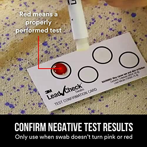 Leadcheck Disposable NonStaining Lead Detection Swabs, 2 Per Pack,Red