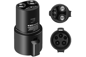J1772 to Tesla Adapter - Max 80A 250V High-Power Charging Converter for Tesla Model 3/Y/X/S/Cybertruck, Connect to Public & H