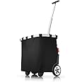 reisenthel carrycruiser Black - Portable Shopping Trolley with Sturdy Aluminum Frame, Shoulder Strap and Removable mesh Inner Bag - Water-Repellent