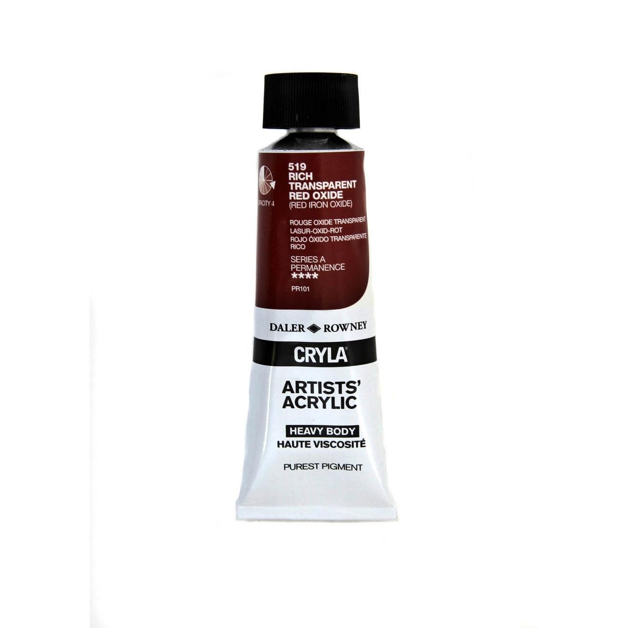 Daler-Rowney Cryla Acrylic 75 ml Rich Transparent Red Oxide, Professional Artists