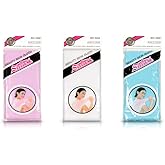 SALUX Bath Towel Purple White Blue 3 Count Pack